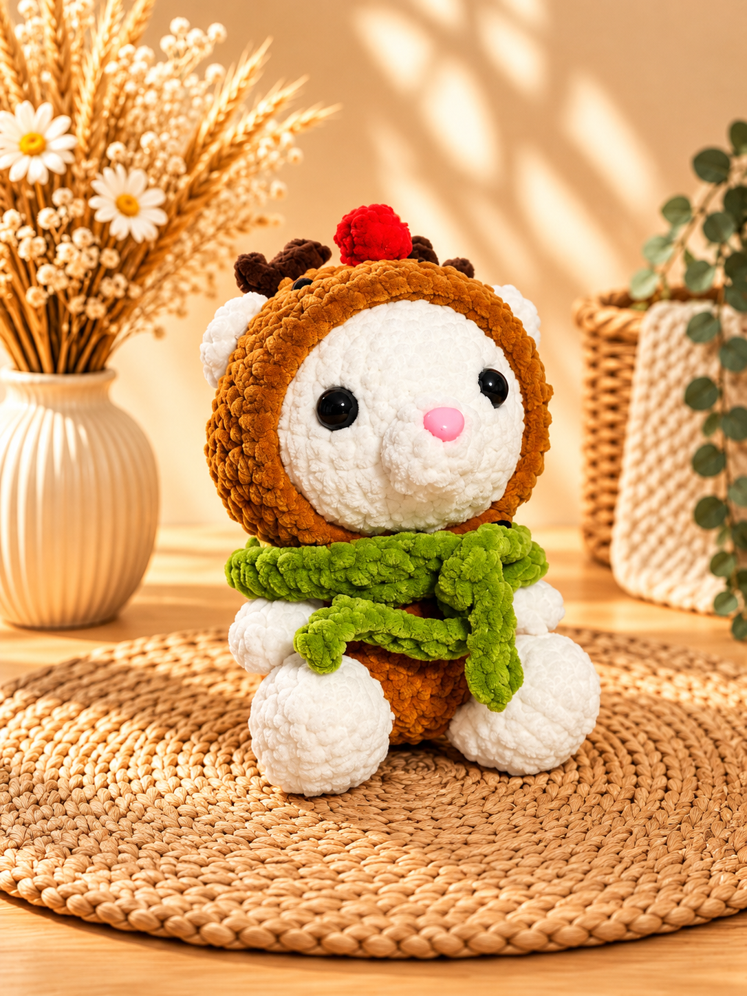 Teddy im Rentier Kostüm